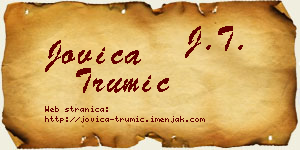 Jovica Trumić vizit kartica